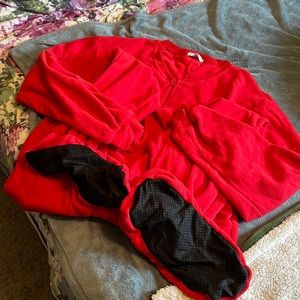 Brand new red fleece footy PJ